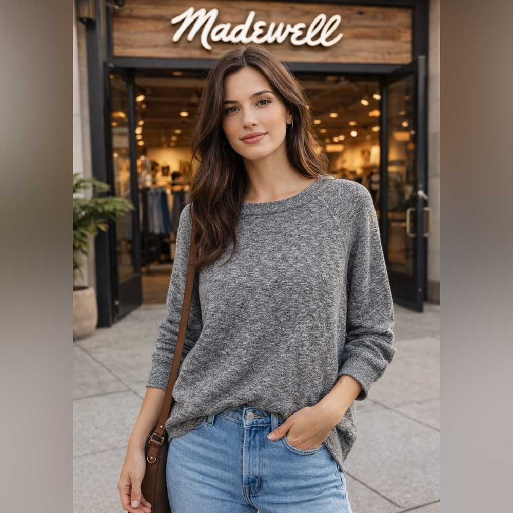 Gray marled Madewell sweater